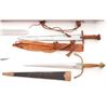 Image 10 : Lot of Six (6) 20th Century African Kaskara and Reproduction European Daggers