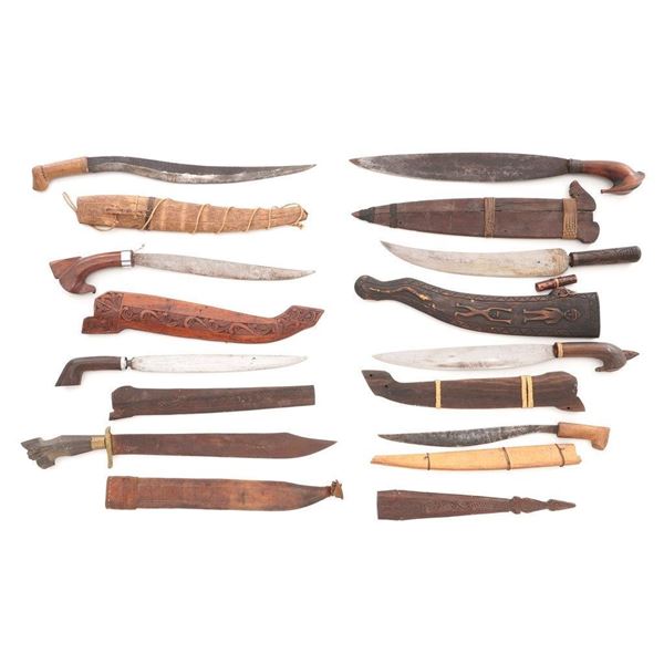 Lot of Nine (9) Filipino Blades/Scabbards