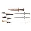 Image 1 : Lot of Seven (7) Vintage & Contemporary European Style Daggers & Stilettos