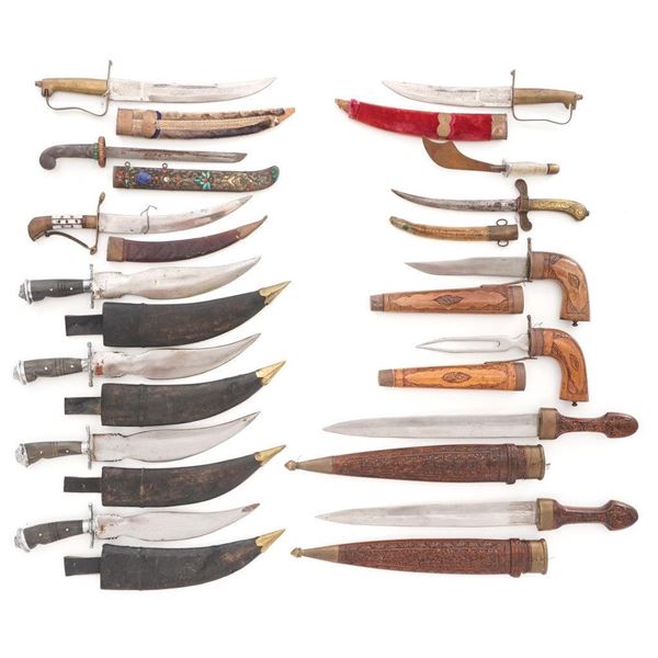 Lot of Fourteen (14) Vintage Ethnic Daggers & Knives