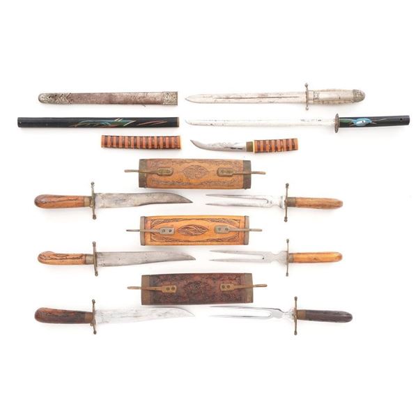 Lot of Six (6) Vintage Japanese Knives/Carving Sets