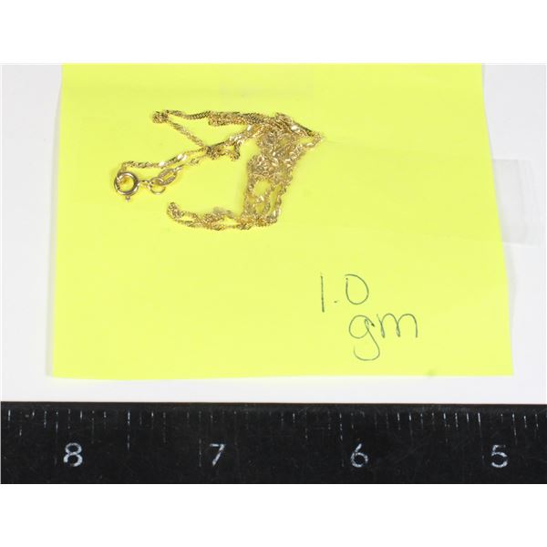 GOLD CHAIN. STAMPED 10K ITALY***POLICE SEIZURE***