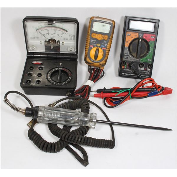 LOT OF VARIOUS MULTIMETERS/ ELECTRICAL TESTERS***POLICE SEIZURE***