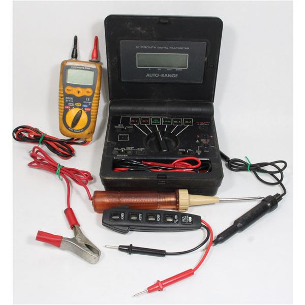 LOT OF VARIOUS MULTIMETERS/ ELECTRICAL TESTERS***POLICE SEIZURE***