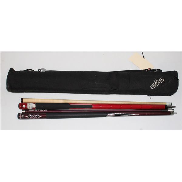 NEMESIS POOL CUES X 2 AND CASE***POLICE SEIZURE***