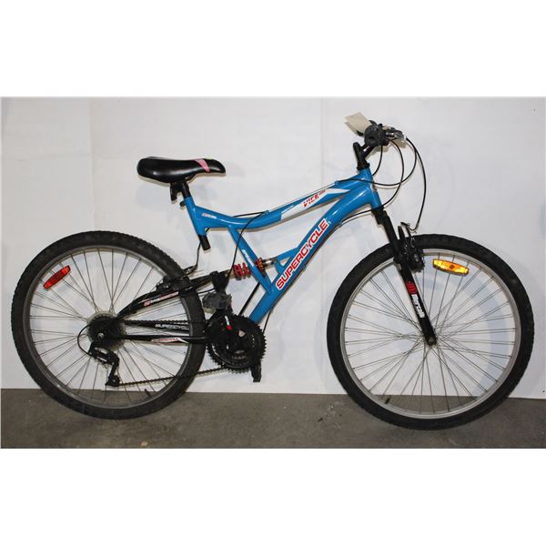 BLUE SUPERCYCLE MOUNTAIN ORANGE SHOCKS***POLICE SEIZURE***