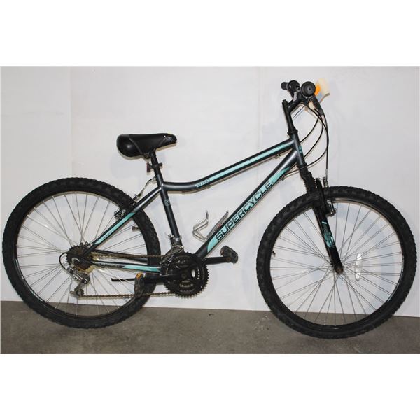 GREY/TEAL SUPERCYCLE MOUNTAIN 21SPD***POLICE SEIZURE***
