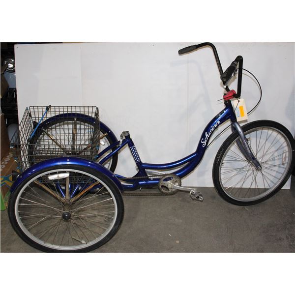 SCHWINN PURPLE ADULT TRICYCLE. NO SEAT***POLICE SEIZURE***