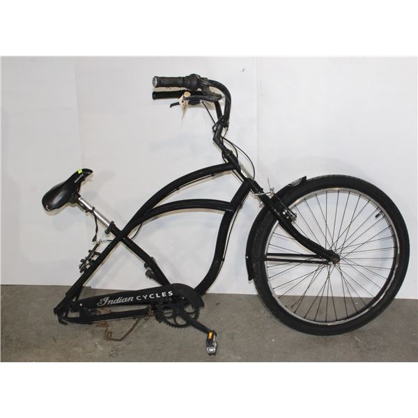 BLACK INDIAN CYCLE NO BACK TIRE***POLICE SEIZURE***