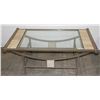 Image 1 : TILE AND GLASS TOP COFFEE TABLE
