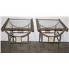 Image 1 : TWO GLASS TOP END TABLES