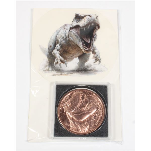1 OZ TYRANNOSAURUS REX COPPER ROUND