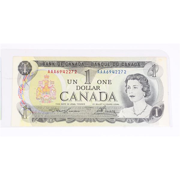 1973 CANADA ONE DOLLAR BILL