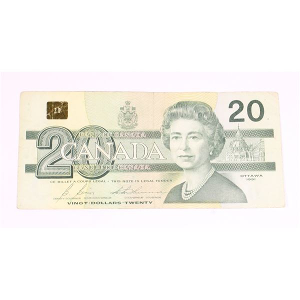 1991 CANADA 20 DOLLAR BILL