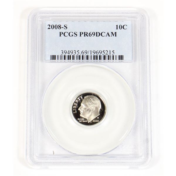 2008-S AMERICAN MINT 10 CENT PCGS PR69DCAM