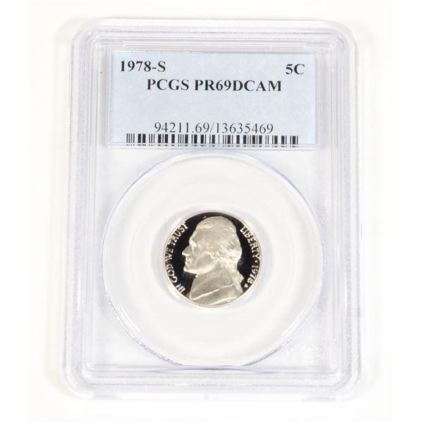 1978-S AMERICAN MINT 5 CENT PCGS PR69DCAM