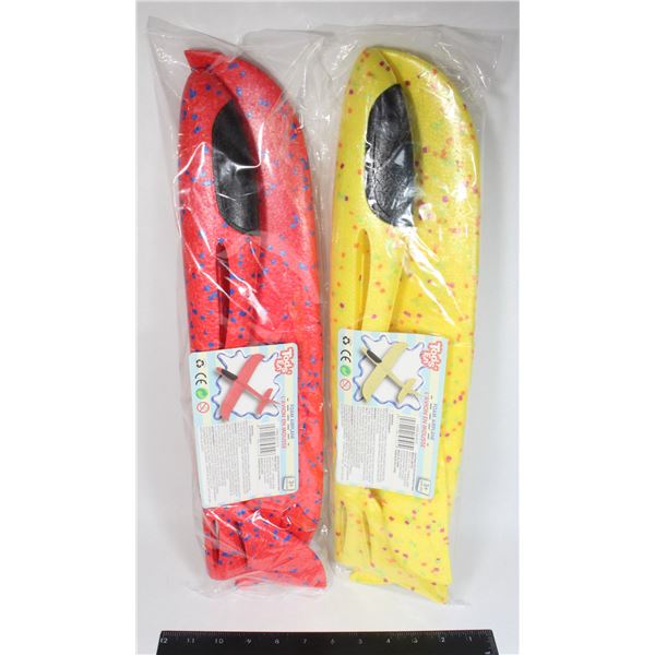 NEW PAIR TODS' FUN FOAM AIRPLANES