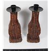Image 1 : LOT OF 2 WICKER CANDLE HOLDERD