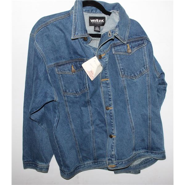NEW WITH TAGS VELTEX APPAREL DENIM JACKET SIZE XL