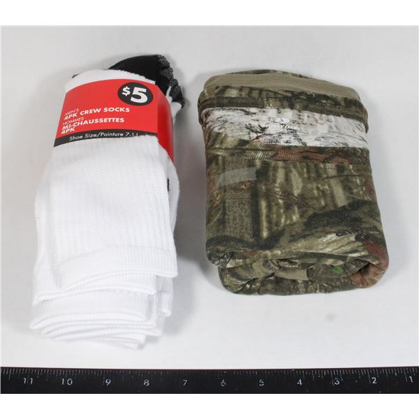MOSSY OAK SHIRT NEW SIZE LAGE WITH NEW SOCKS