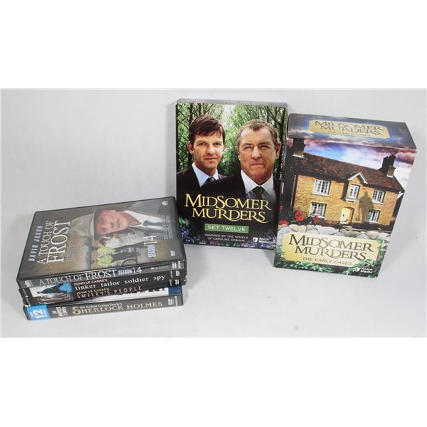 LOT OF MYSTERY DVDS INCLUDING MIDSUMMER MURDERS,