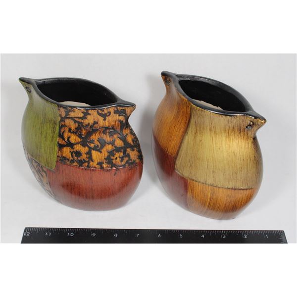 TWO VASES 7" X 7"