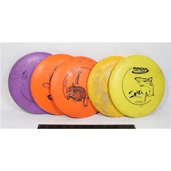 FIVE INNOVA DISC GOLF FRISBEES ***POLICE SEIZURE***