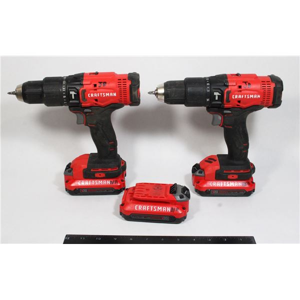 CRAFTSMAN CMCD711 DRILLS W/ BATTERIES ***POLICE SEIZURE***