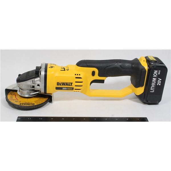 DEWALT DCG412 ANGLE GRINDER (TOOL AND BATTERY) ***POLICE SEIZURE***