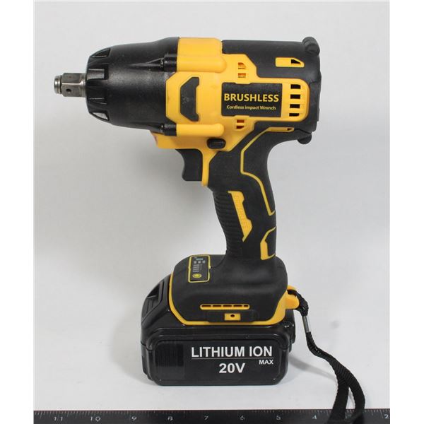 BRUSHLESS CORDLESS IMPACT WRENCH W/ BATTERY ***POLICE SEIZURE***