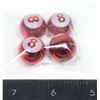 Image 1 : NEW 4PC SET OF RED 8 BALL VALVE STEM CAPS