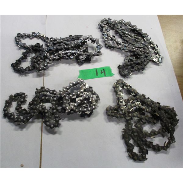 LIKE NEW:  4 - 24" CHAIN SAW CHAINS