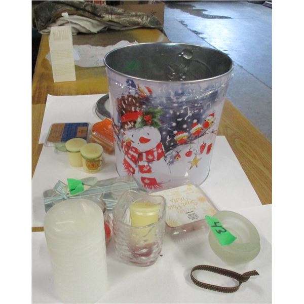 CAN C/W TEALIGHT CANDLES & DEODORIZER BLOCKS