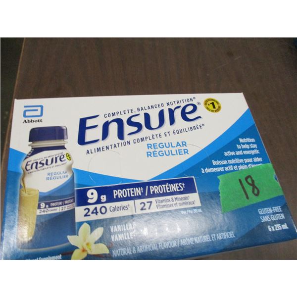 ENSURE REGULAR VANILLA DRINK (6 BOTTLES X 235 ML)
