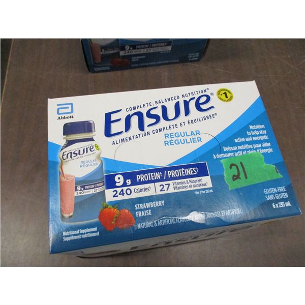 ENSURE REGULAR STRAWBERRY DRINK (6 BOTTLES X 235 ML)