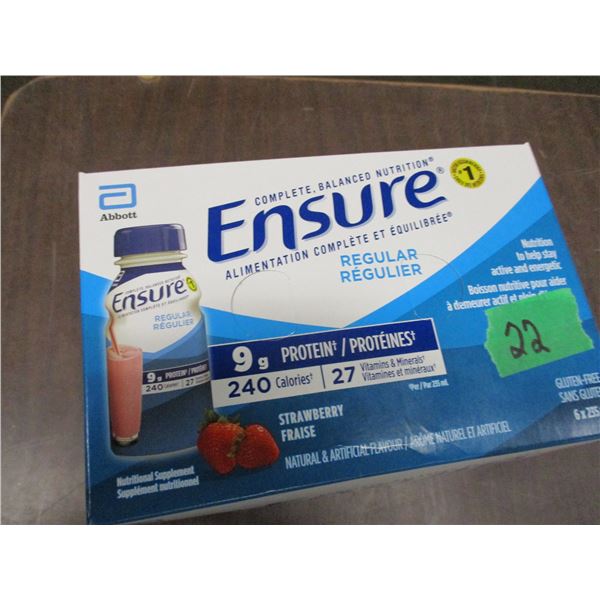 ENSURE REGULAR STRAWBERRY DRINK (6 BOTTLES X 235 ML)