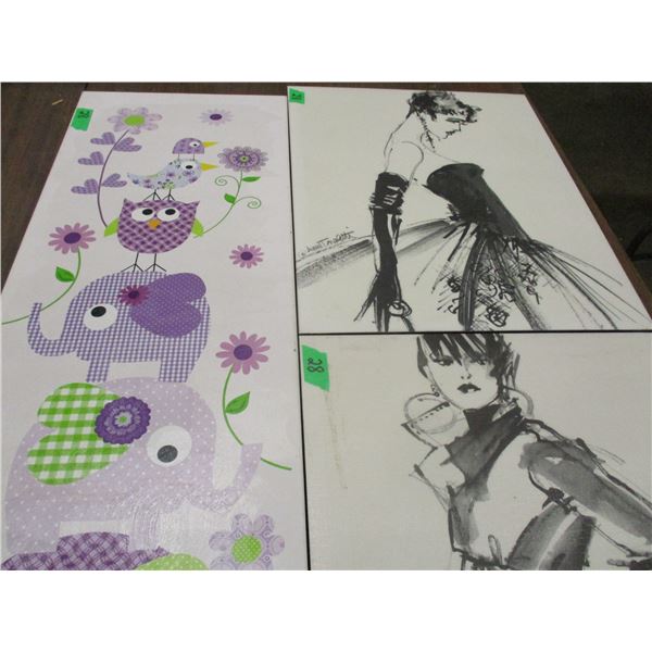 3 PICTURES ON CANVAS