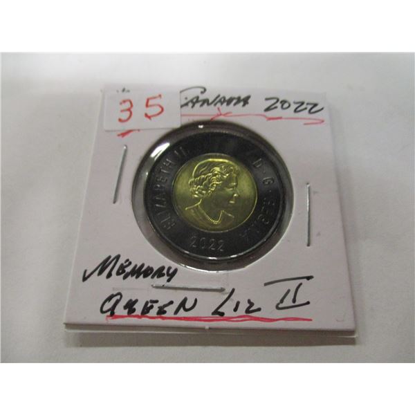 2022 MEMORY OF QUEEN ELIZABETH II CANADA TOONIE