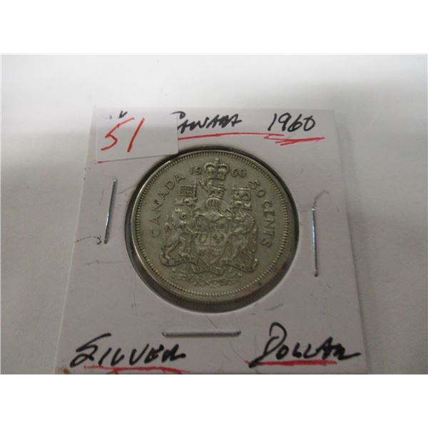 1960 CANADA SILVER HALF DOLLAR