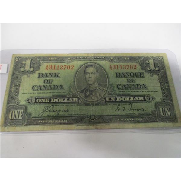1937 CANADA KING GEORGE VI LEGAL TENDER $1 BILL