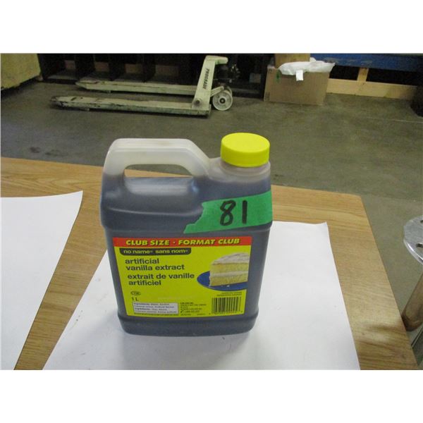 SHELF PULLS (AS IS):  ARTIFICIAL VANILLA EXTRACT (1L)