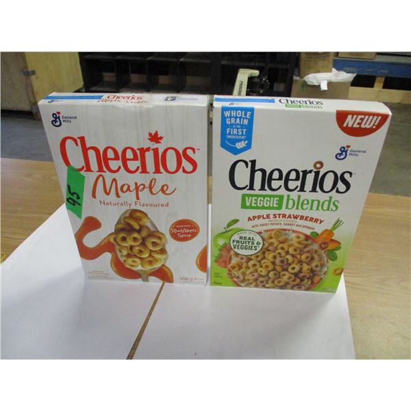 SHELF PULLS (AS IS):  CHEERIO VEGGIE BLEND CEREAL (300G) & CHEERIOS MAPLE CEREAL (360 G)