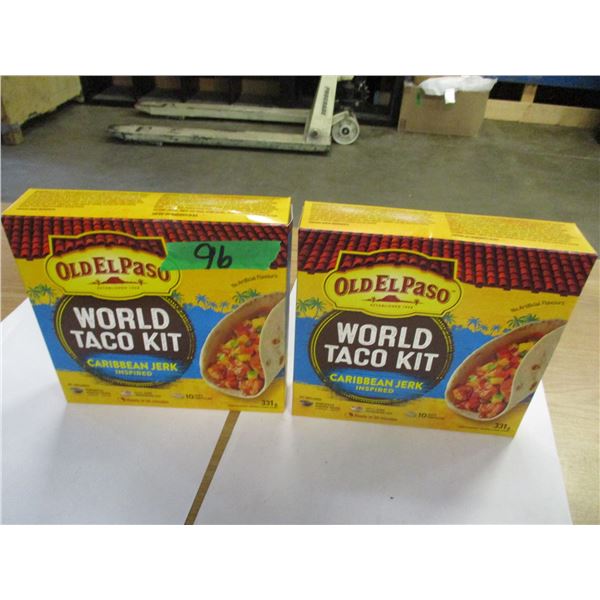 SHELF PULLS (AS IS):  CARIBBEAN JERK WORLD TACO KIT (2 BOXES X 331G)
