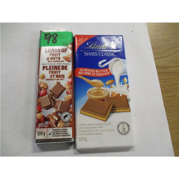 SHELF PULLS (AS IS):  FRUIT & NUT BARS (100G) & ALMOND BUTTER BAR (100G)