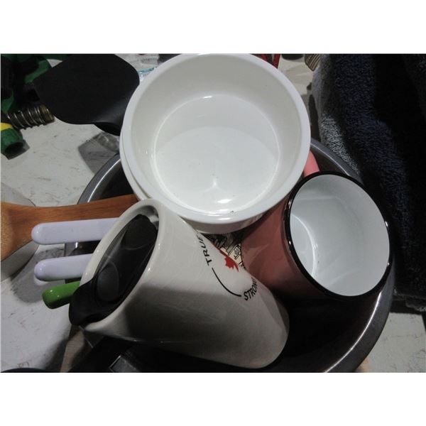 SEIZURE:  CUTTING BOARD, BOWLS, UTENSILS, ETC