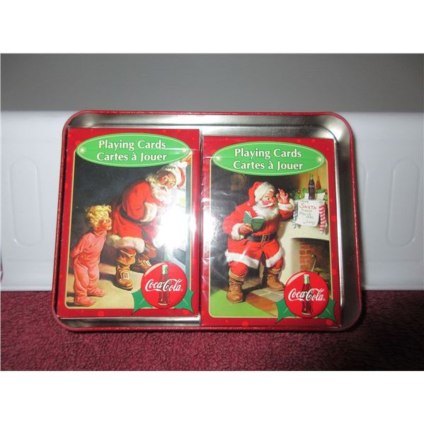 SEIZURE:  COCA COLA PLAYING CARDS, COLLECTOR TIN, MINI BEER STEIN, CHRISTMAS TREE DISH