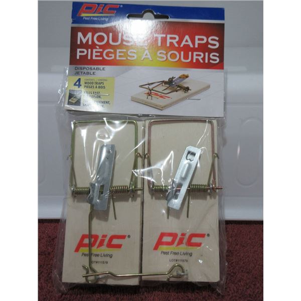 NEW:  PACKAGE C/W 4 MOUSE TRAPS