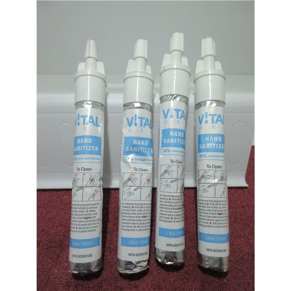 NEW:  VITAL GEL HAND SANITIZER - 4 TUBES
