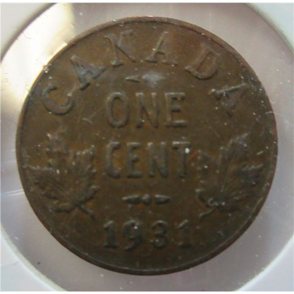 1931 CANADA KEY DATE KING GEORGE V PENNY