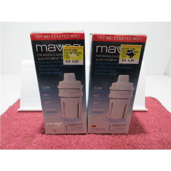 NEW:  MOVEA WATER FILTER REFILL (MSRP $5.99 EACH) - 2 BOXES